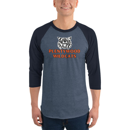 Plentywood Wildcats Raglan 3/4 Sleeve Shirt