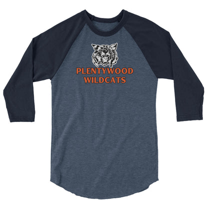 Plentywood Wildcats Raglan 3/4 Sleeve Shirt