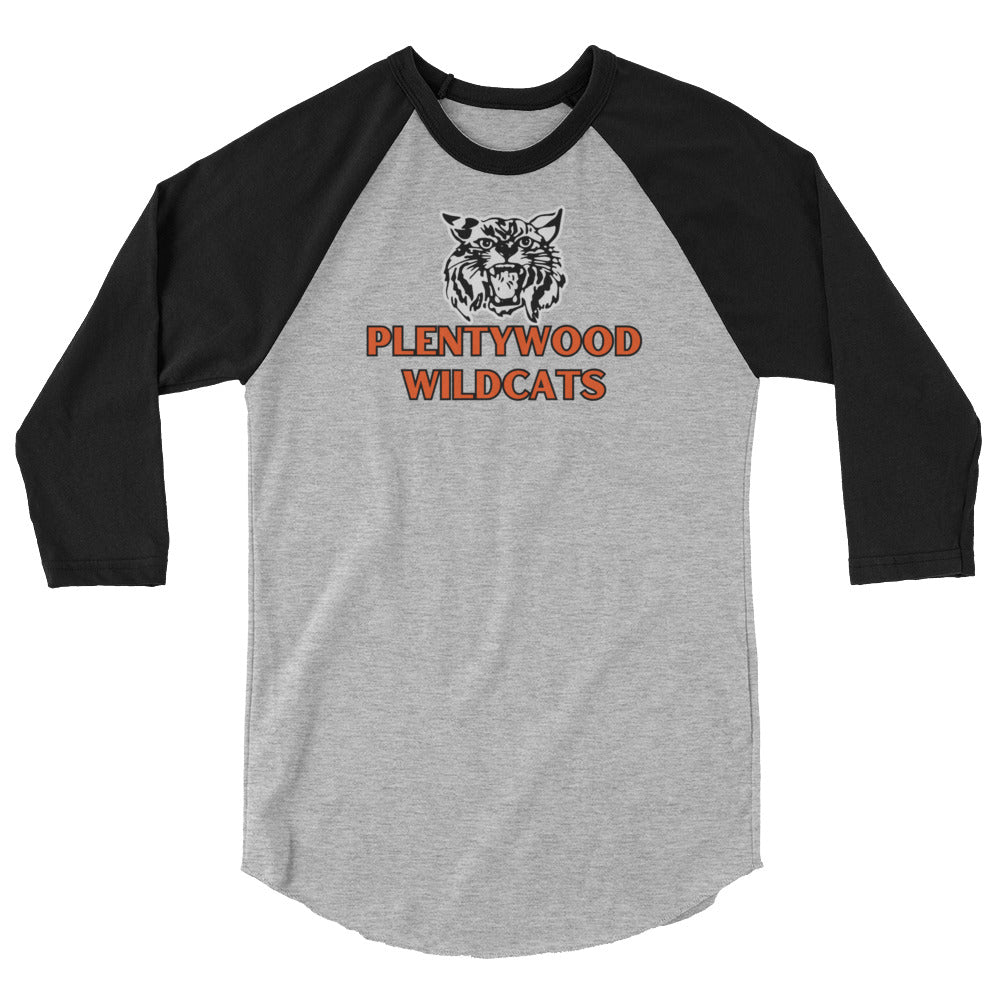 Plentywood Wildcats Raglan 3/4 Sleeve Shirt