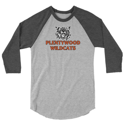 Plentywood Wildcats Raglan 3/4 Sleeve Shirt