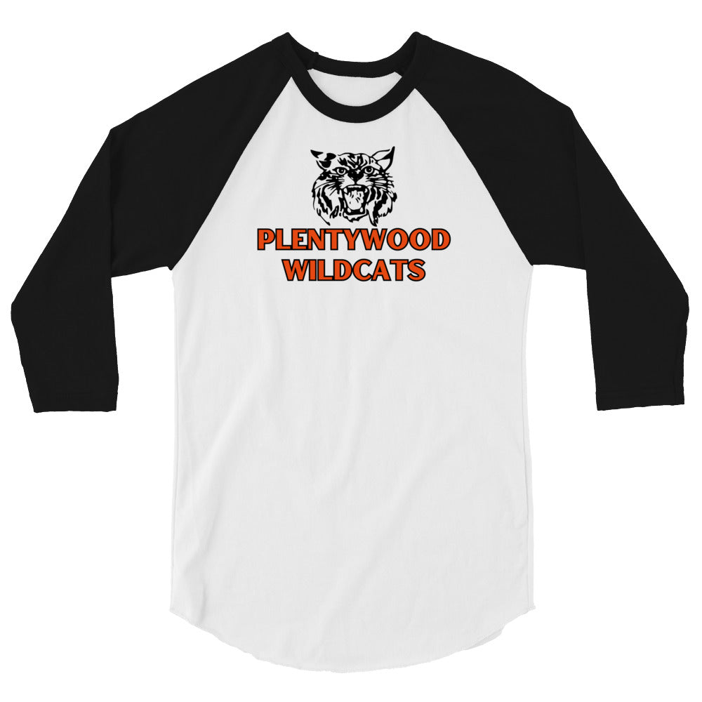 Plentywood Wildcats Raglan 3/4 Sleeve Shirt