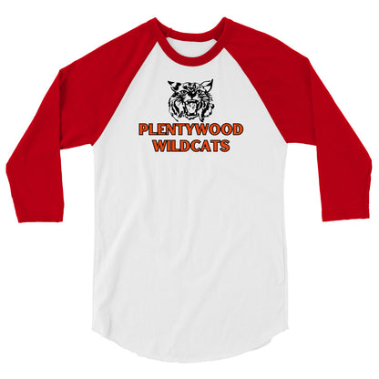 Plentywood Wildcats Raglan 3/4 Sleeve Shirt