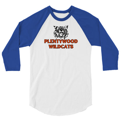 Plentywood Wildcats Raglan 3/4 Sleeve Shirt